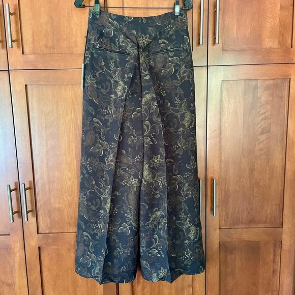 Amur Lewis Pants Wide Leg High Waisted Paisley Print Size 6 NEW - Picture 8 of 13